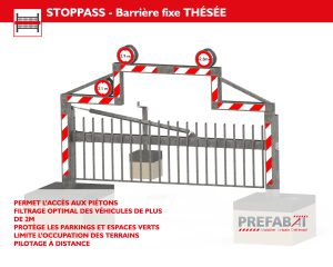 stoppass barrière fixe thésée pour sites officiels